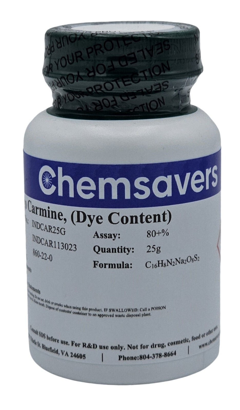Indigo Carmine, 80+% (Dye Content), 25g