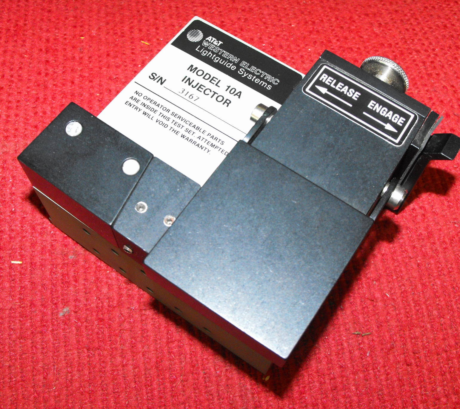 AT & T - Western Elecxtric - Lightguide Systems - Model #10A Injector