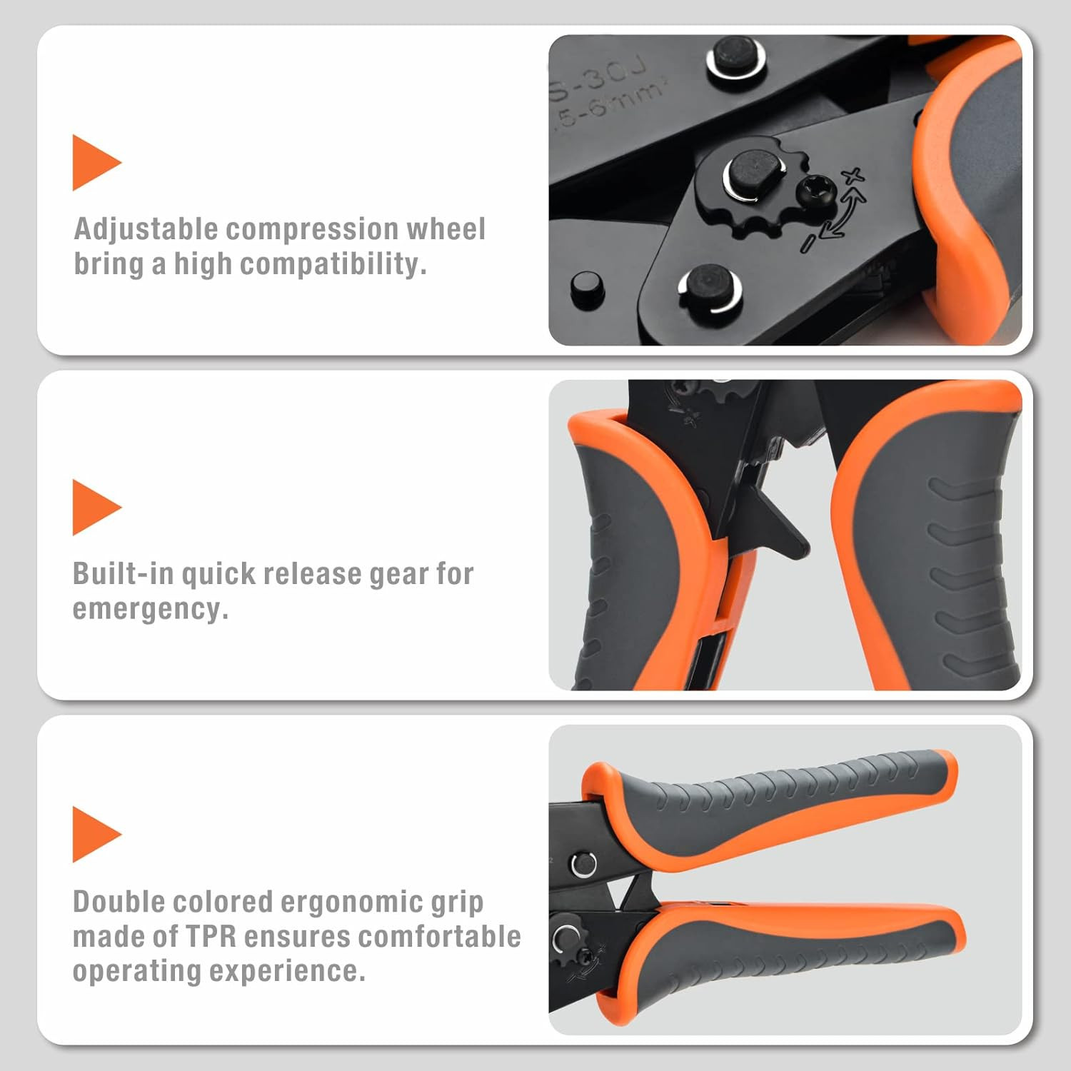 Icrimp Ratchet Wire Crimping Tool Set W/ 5 Interchangeable Jaws | for Insulated