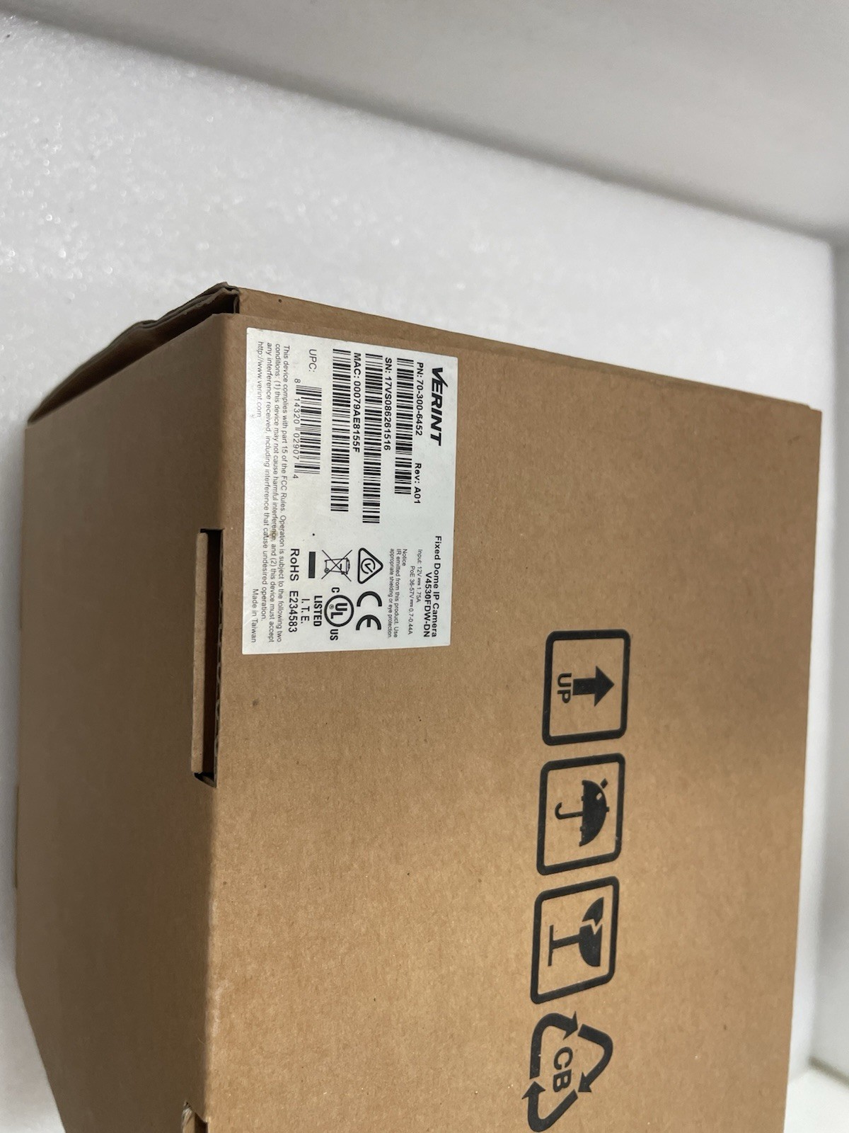 Verint V4530FDW-DN Fixed Dome IP Camera 70-300-6452 New!
