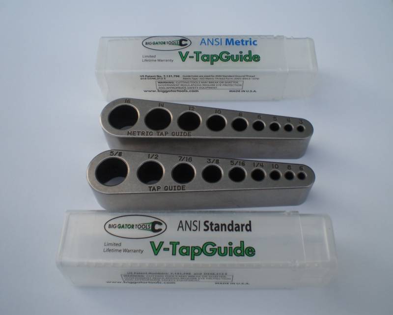 2  V tap guides - for guns, pistols, sites, sling, hand tapping after drilling
