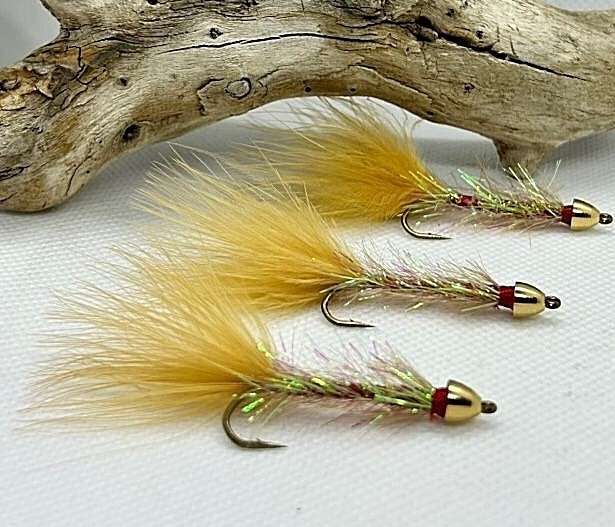 Golden Retriever Streamer Flies, 3 pk