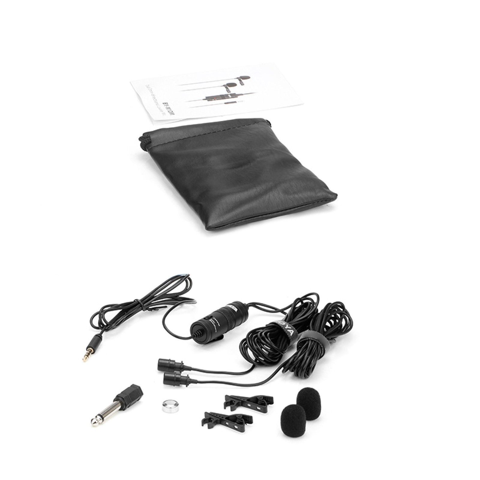 BY-M1DM Dual Omni-directional Lavalier Microphone For Android Smartphone E