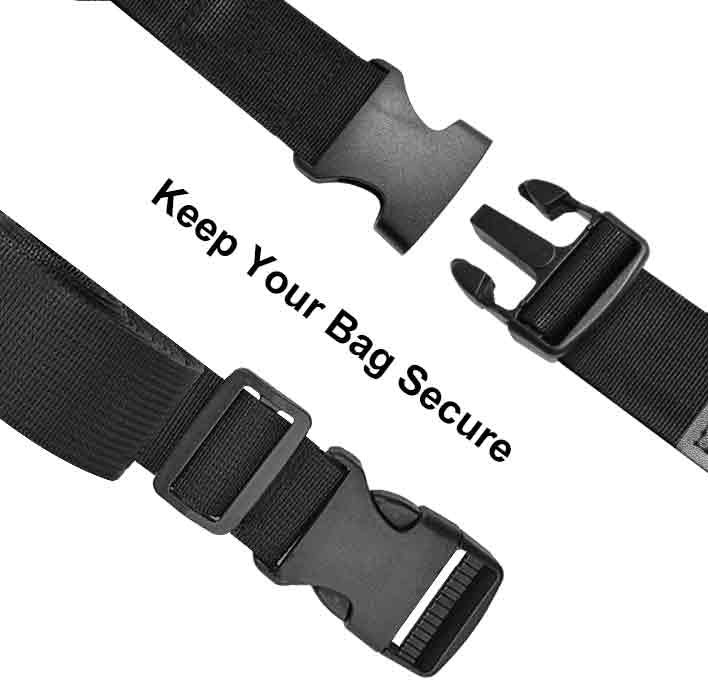 Add a Bag Luggage Strap - Heavy Duty Adjustable X-Large- Width 1.5" - 3 Pack