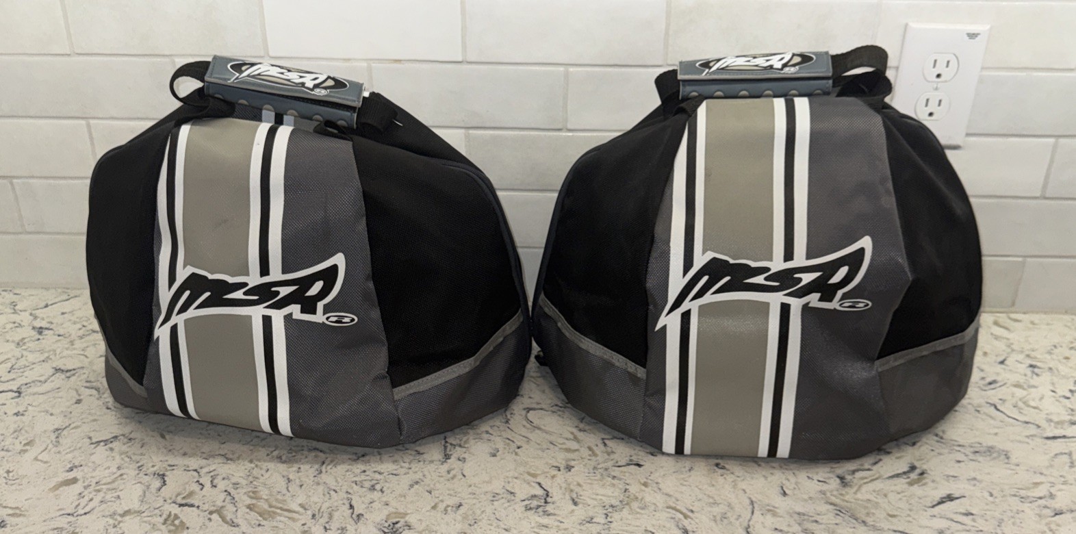 Lot Of 2 MSR Dirt Bike Motorcycle Motocross ATV Helmet Gear Bags Black Grey