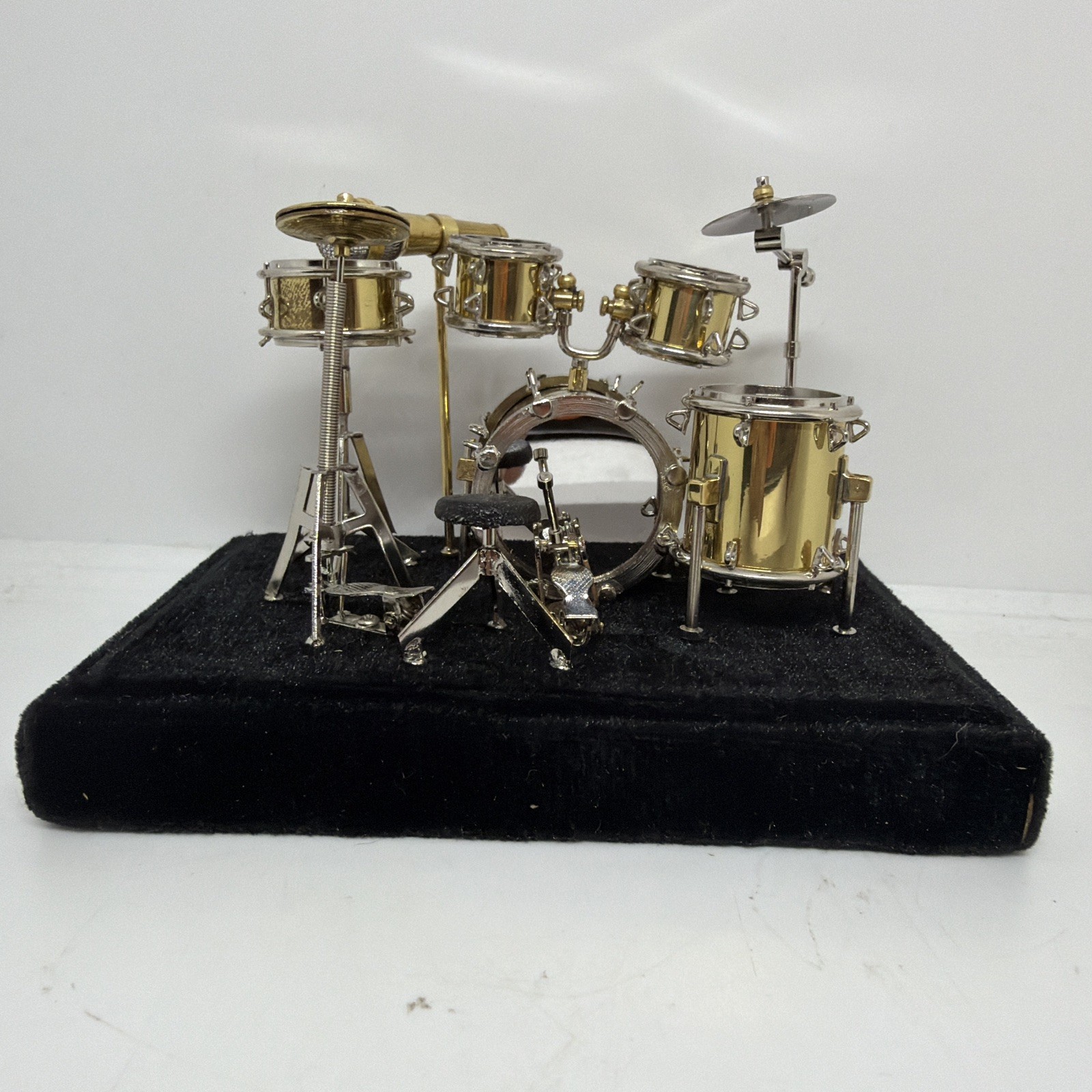 Tissting Mini Drum Model - Miniature Musical Instrument Set with Display Box,...
