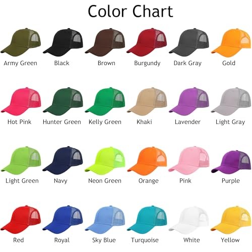 Trucker Hat Baseball Cap Structured Plain Design 6 Panel, One Size 1pk Brown