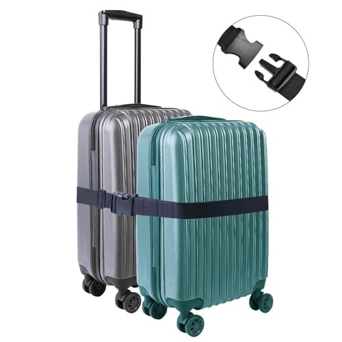 Add a Bag Luggage Strap - Heavy Duty Adjustable X-Large- Width 1.5" - 3 Pack