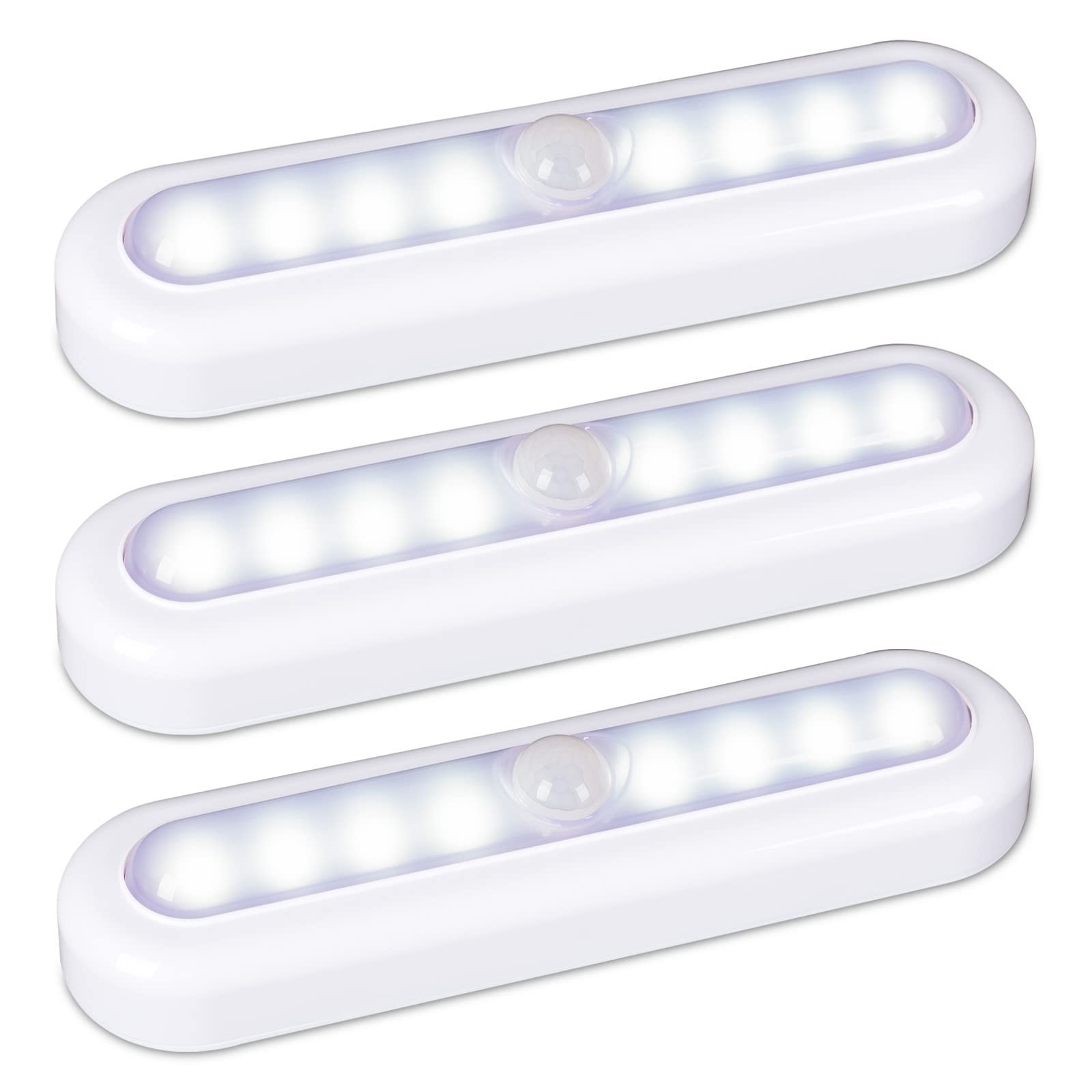 STAR-SPANGLED 3 Pack 7” Motion Sensor Lights Indoor Battery Operated, Stick o...