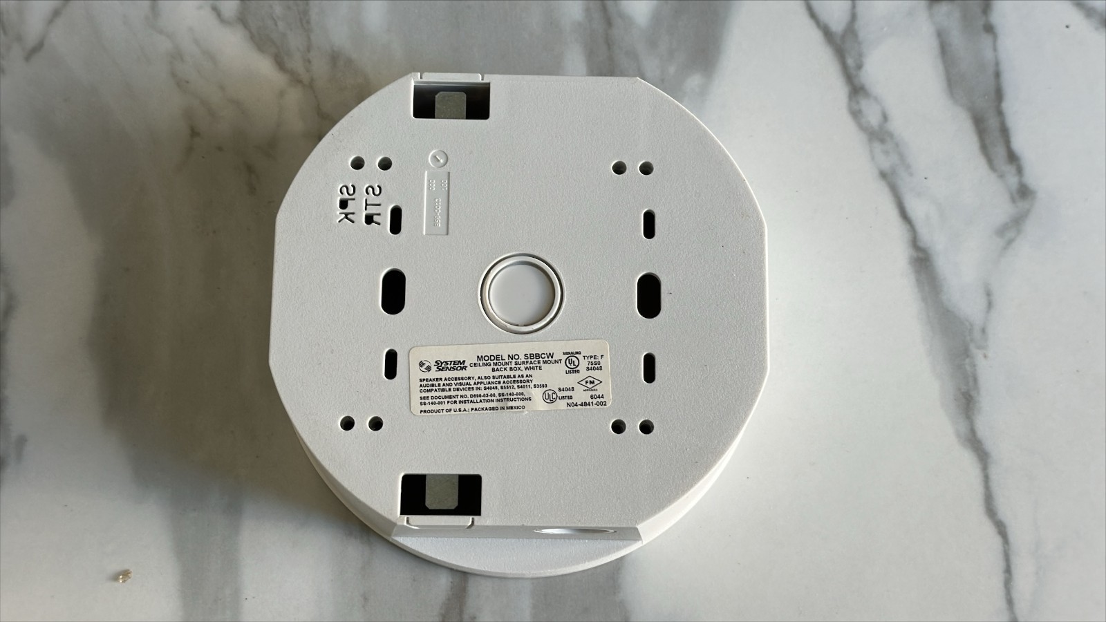 New Spectalert SBBCW Ceiling / Surface Mount Back Box - White