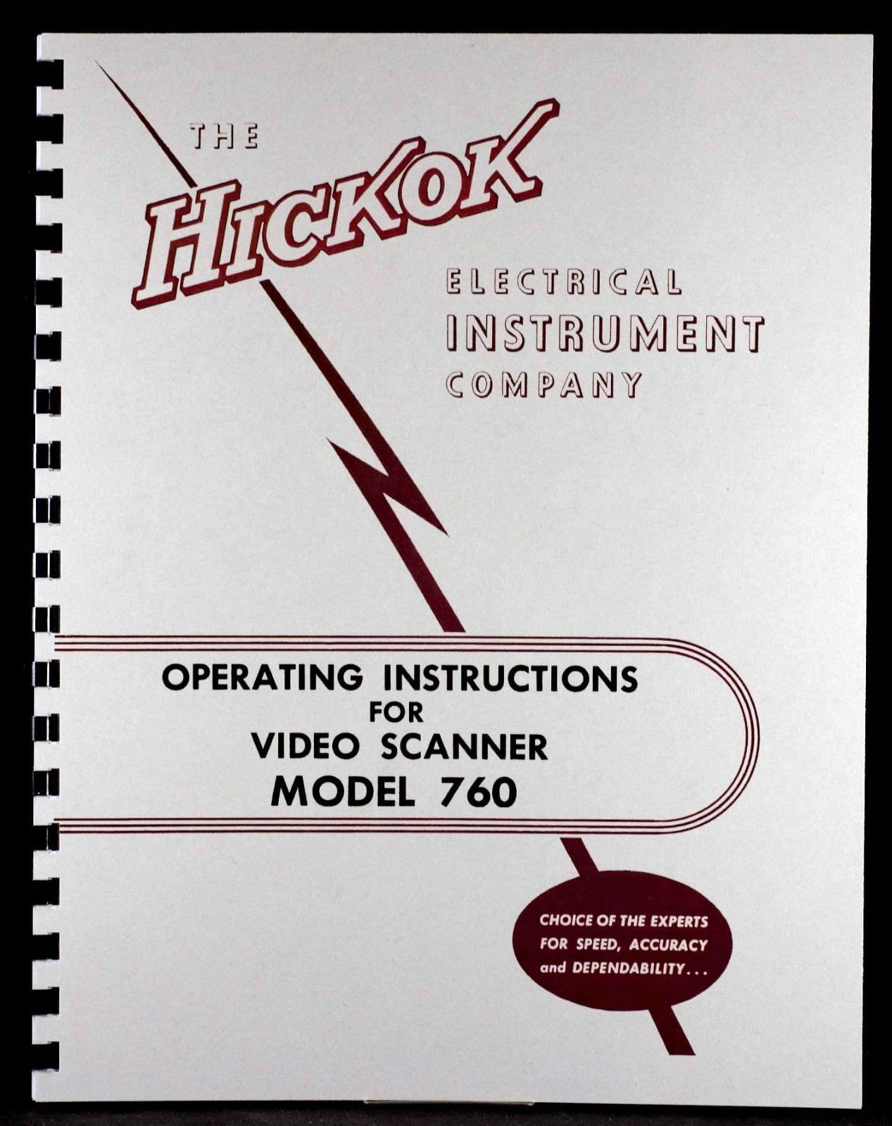Hickok Model 760 Video Scanner Operating Manual