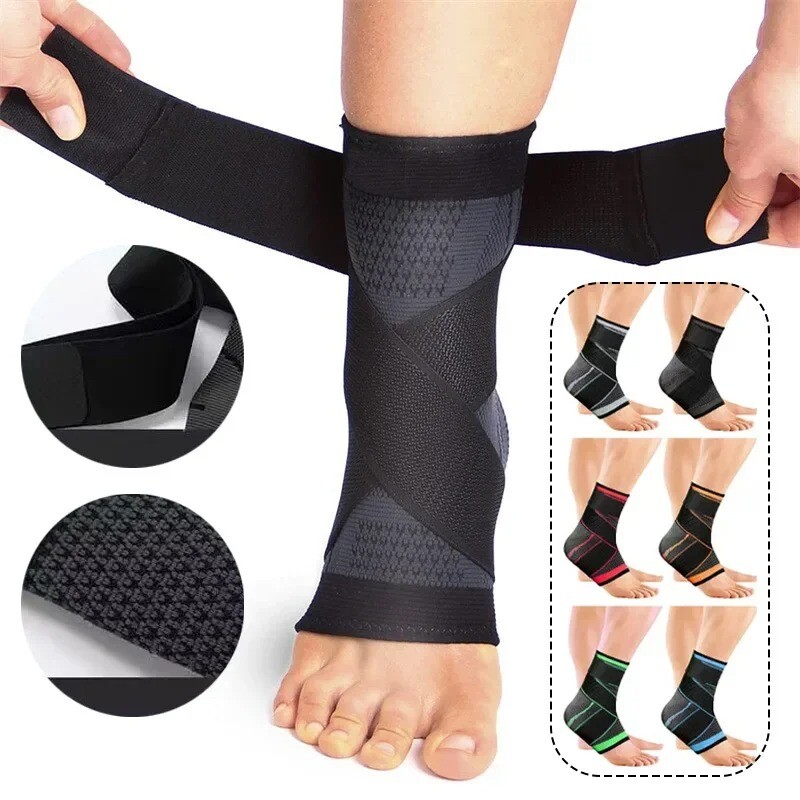 Women Men Adjustable Ankle Support Compression Ankle Brace Protector Sport Strap