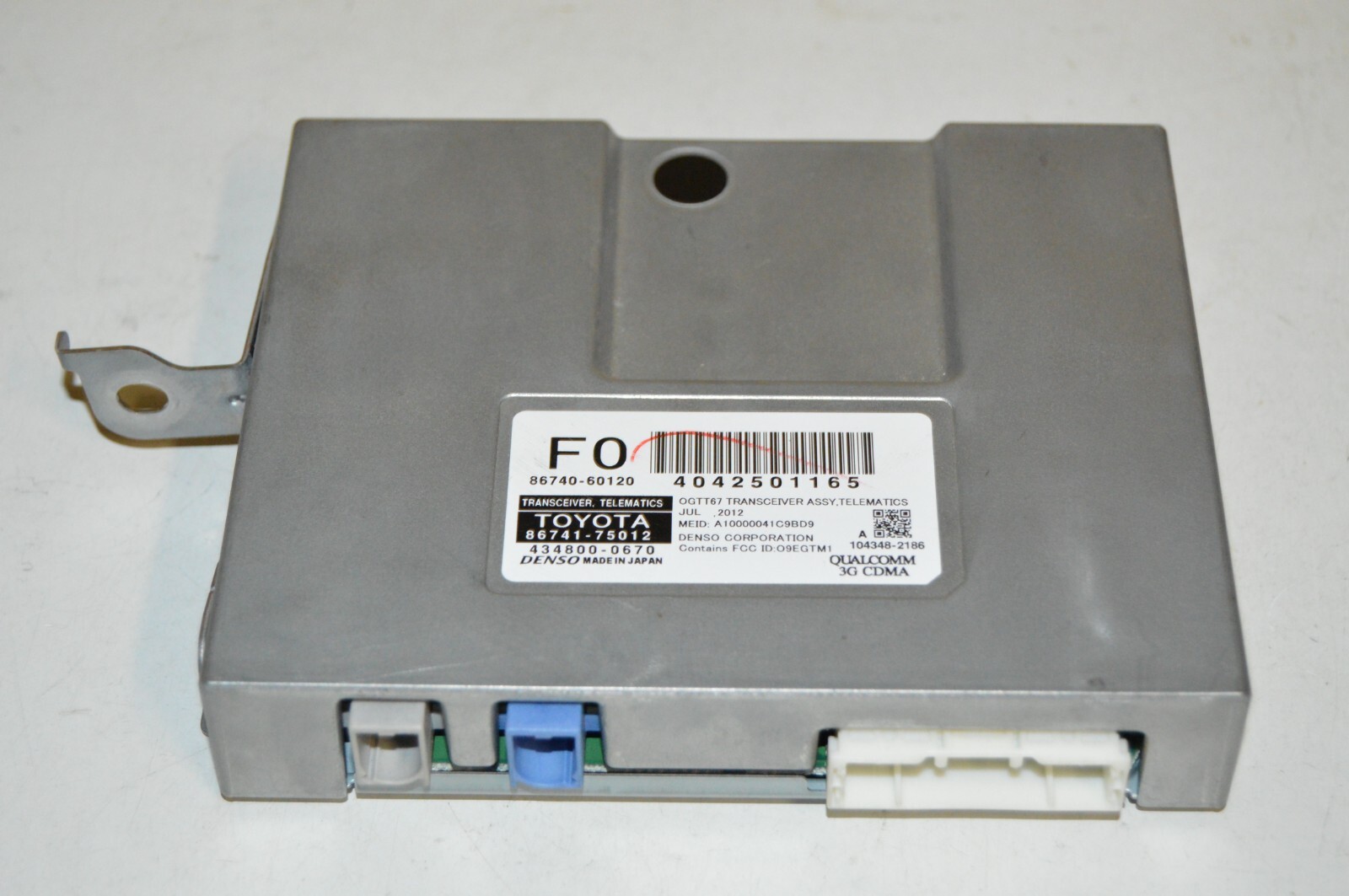 11 12 13 Lexus CT200h OEM telematics module transceiver control 86741-75012
