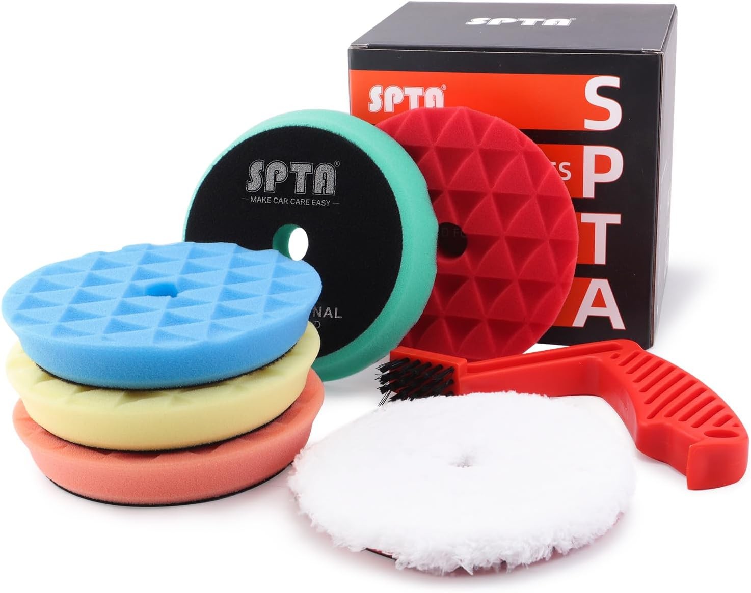 Polishing Pads 5Pc 5" Orbital Buffer + Microfiber Pad Kit