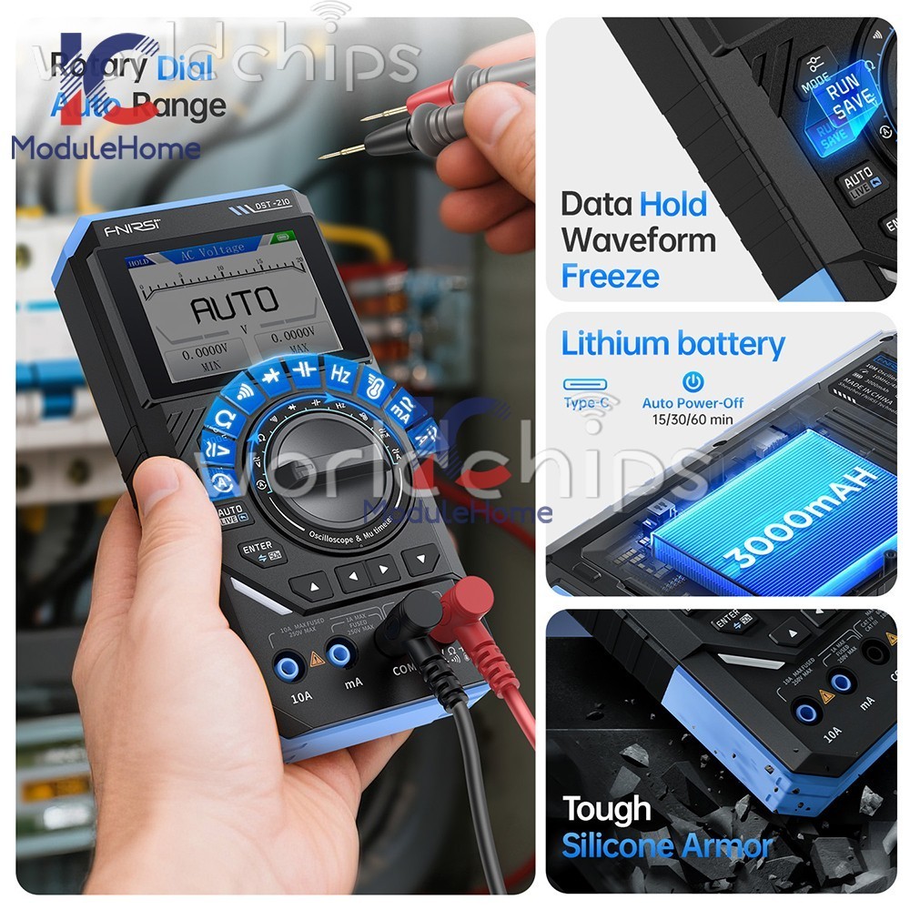 FNIRSI 2C23T 2C53T Digital Oscilloscope Multimeter Function Signal Generator
