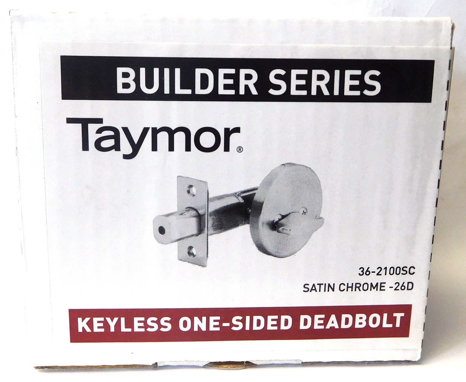 Taymor 36-2100SC Keyless One Sided Deadbolt Satin Chrome Builder Series