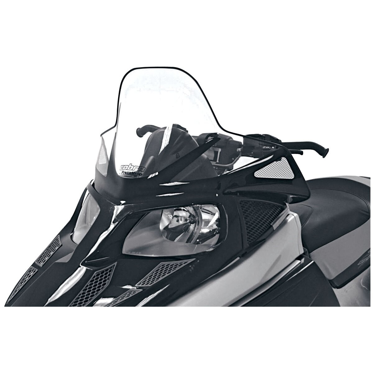 PowerMadd by Cobra 19" High Black/Clear Windshield - 12930