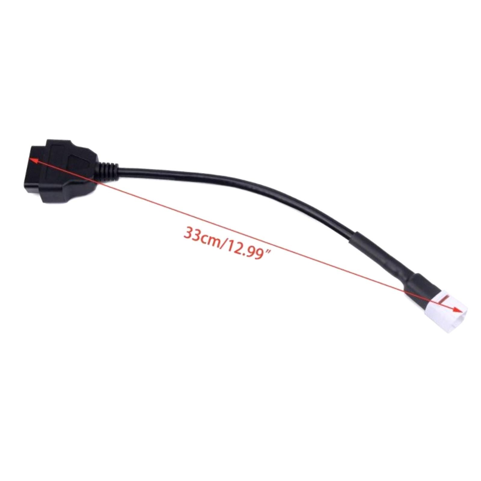 4Pin F to 16Pin M Diagnostic Plug Adaptor Cable For Yamaha Motorcycle Bike ATV B