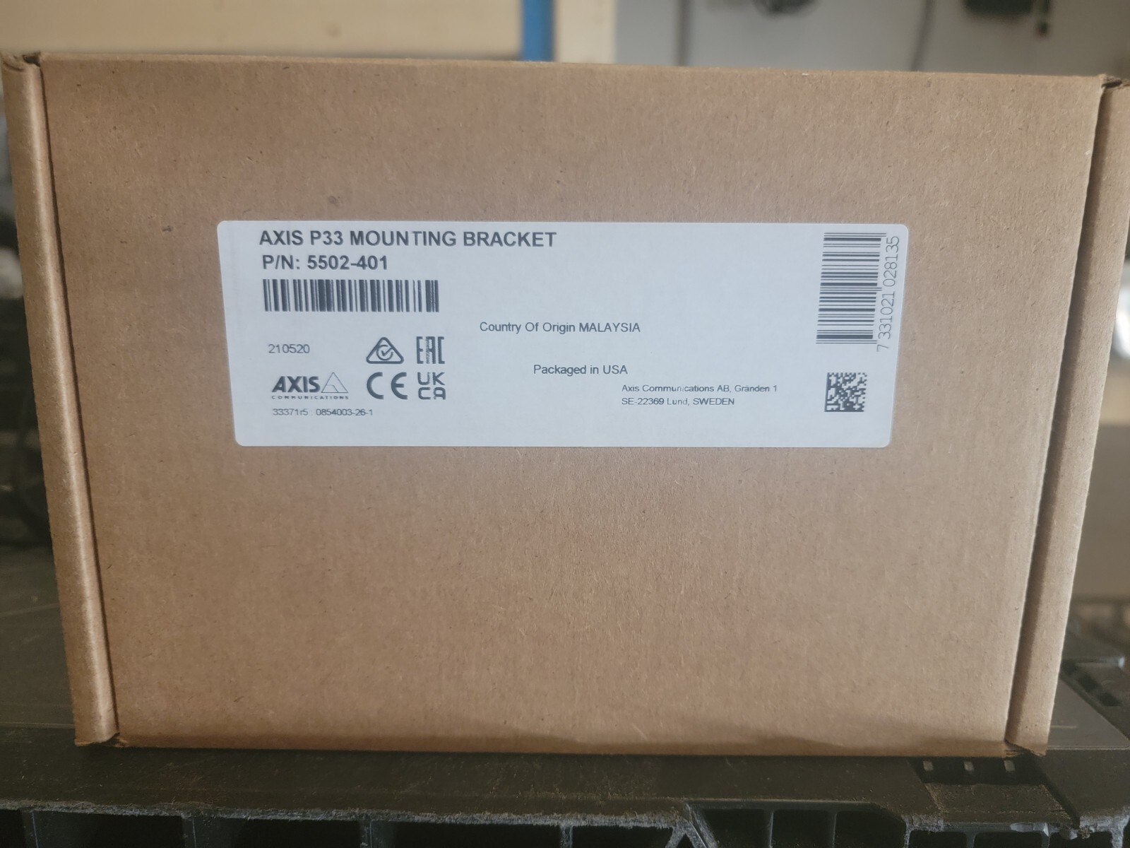 NEW AXIS P33 5502-401 Mounting Bracket for Junction Boxes