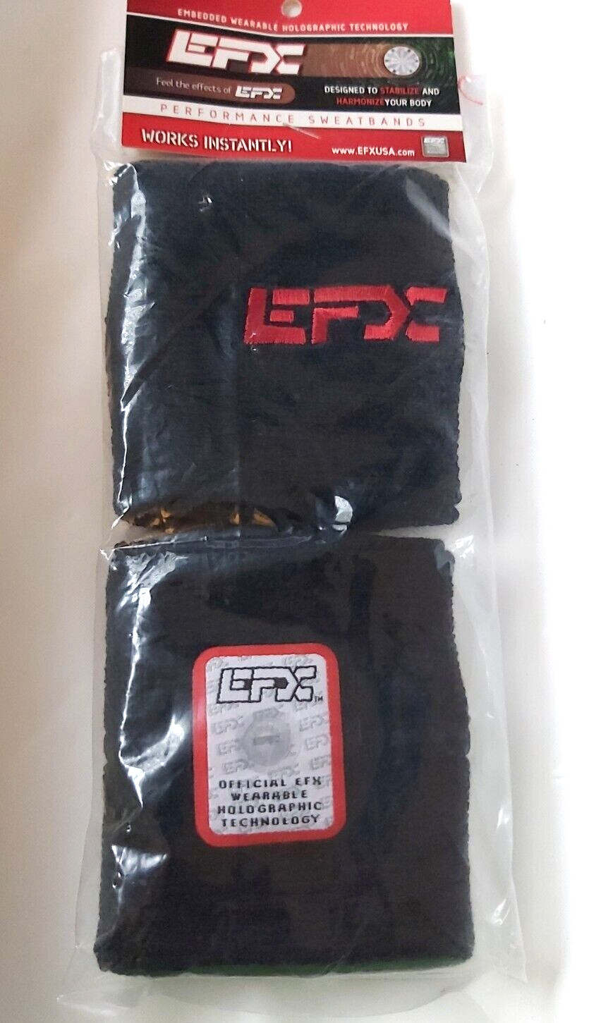 EFX Performance Terry Cloth Wristbands Embedded Wearable Holographic Technology