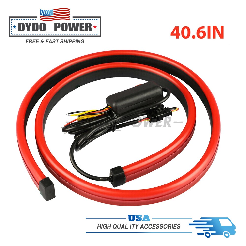 40" LED Third High Brake Light Strip Car Rear Windshield Stop Turn Signal Tail