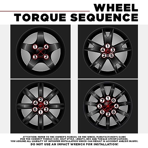 9/16"-18 Lug Nuts for Select Dodge and Ram, Factory Style Solid Piece (Black