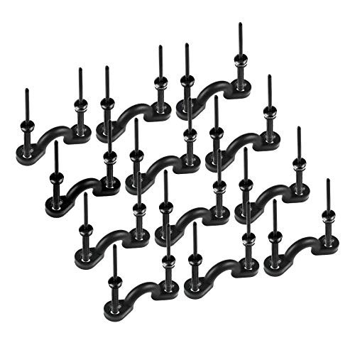 MA1 Kayak Pad Eye Tri-Grip Rivet Kit, Black Pad Eye with Rivets, 12 sets