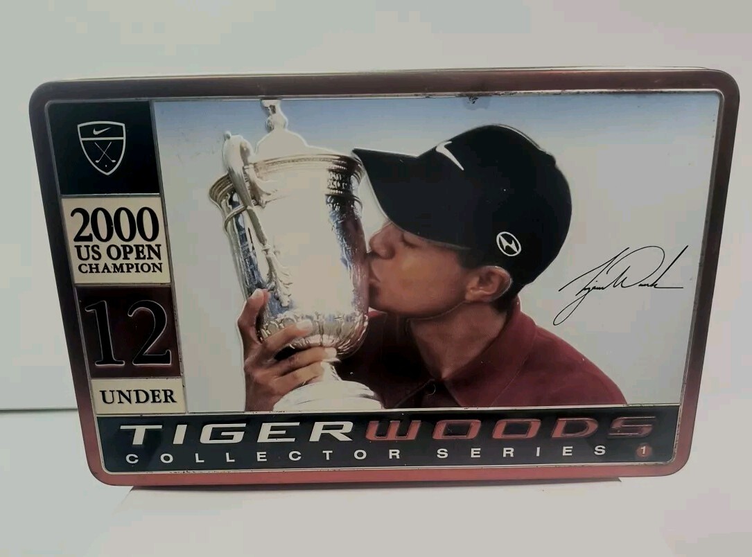 Tiger Woods 2000 US Open Champion Collector Tin - Series 1 NIKE  9 Golf Balls
