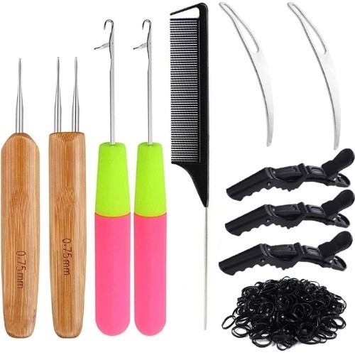 Dreadlocks Crochet Hook Tool Set Includes 2Pcs Dreadlocks Crochet