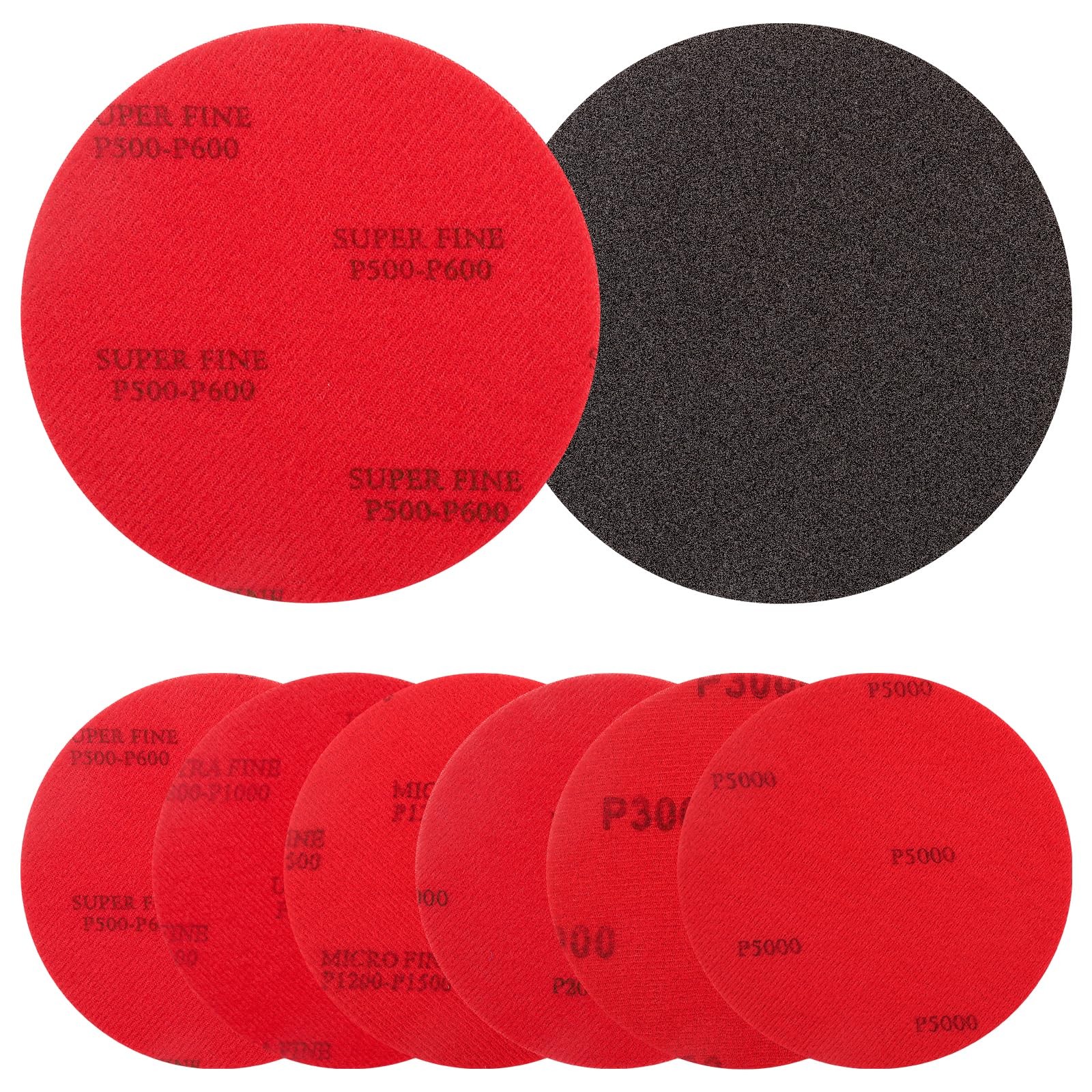 6 Pack 5-Inch Bowling Ball Sandings Pads - Sanding Pad's Assorted Mix