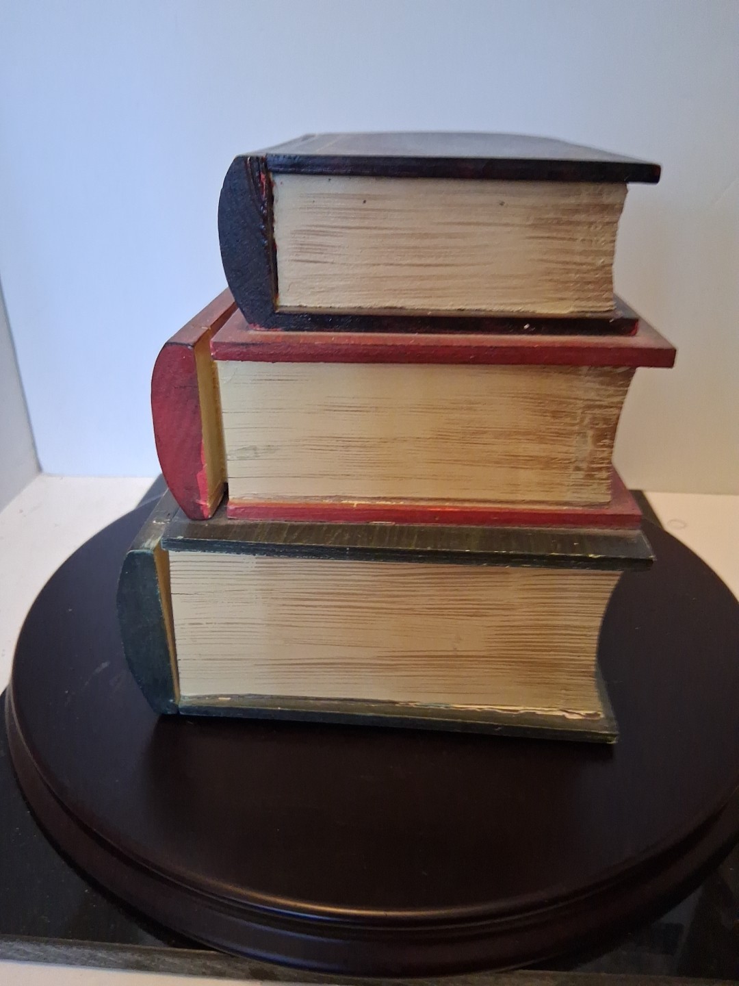 Vintage Wooden Book Stacked Stash Box Hidden Diversion Safe Secret Compartments
