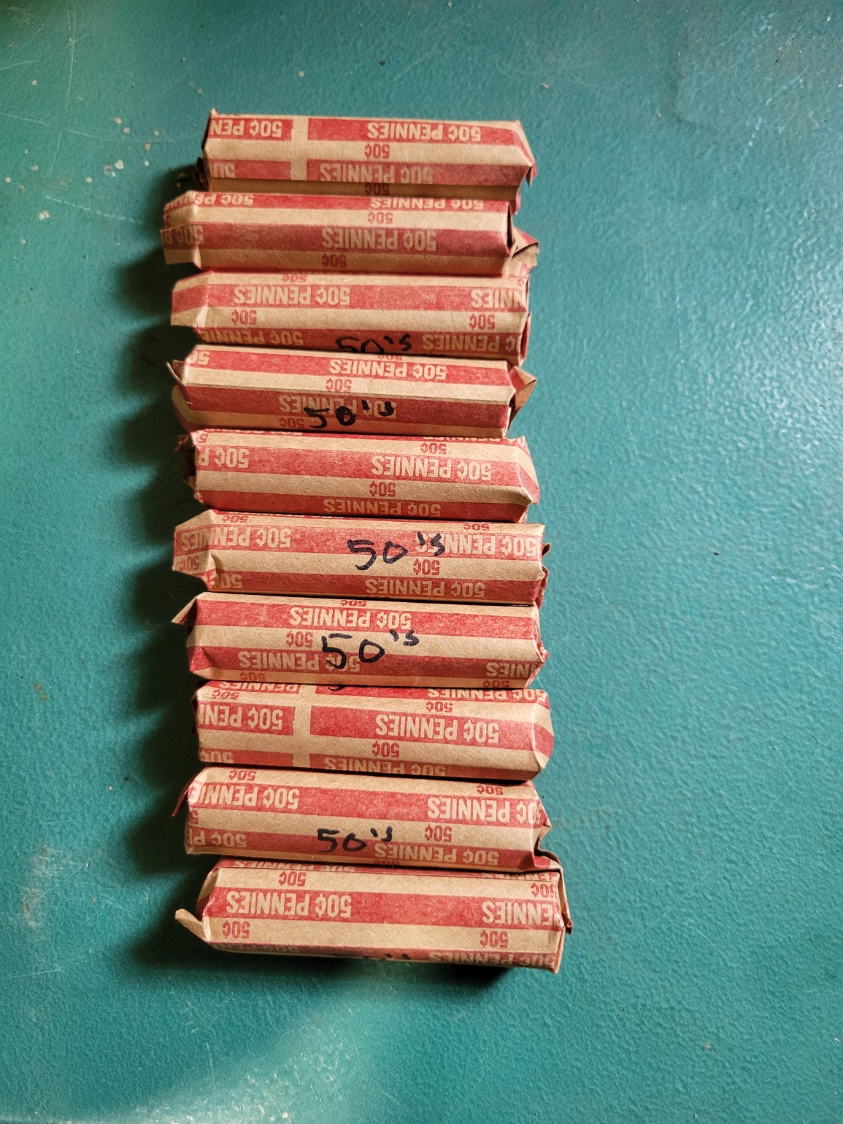 wheat penny rolls 1940-1958