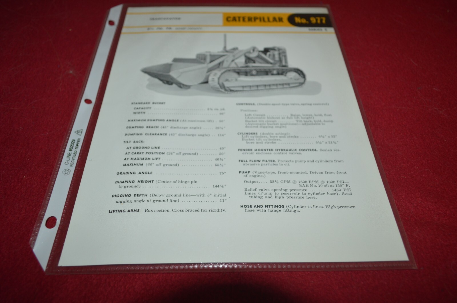 Caterpillar 977 E Crawler Loader Traxcavator For 1959 Dealer's Brochure AMIL16 2