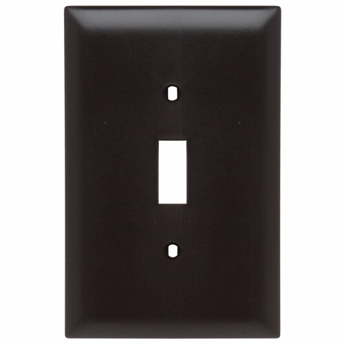 P&S Trademaster Brown 1G UNBREAKABLE Jumbo Toggle Switch Cover Wallplate TPJ1