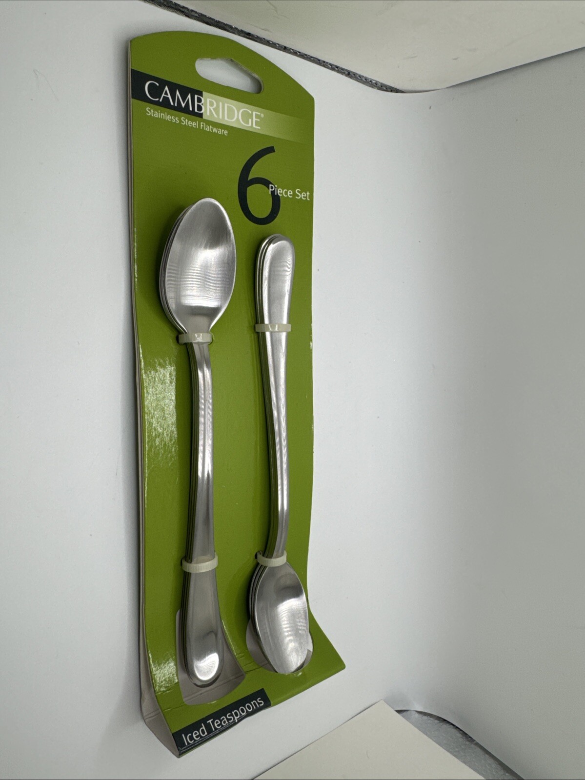 Cambridge Stainless Steel Flatware 6 Piece Set Iced Teaspoons NEW
