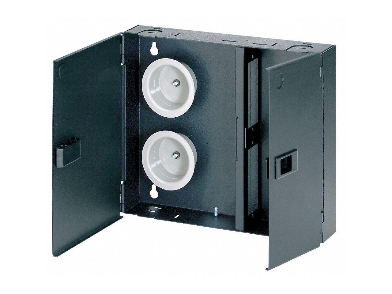 Panduit FWME2 Fiber Enclosure, Wall Mount, 2 QuickNet Cassettes, FAP/FMP, Black