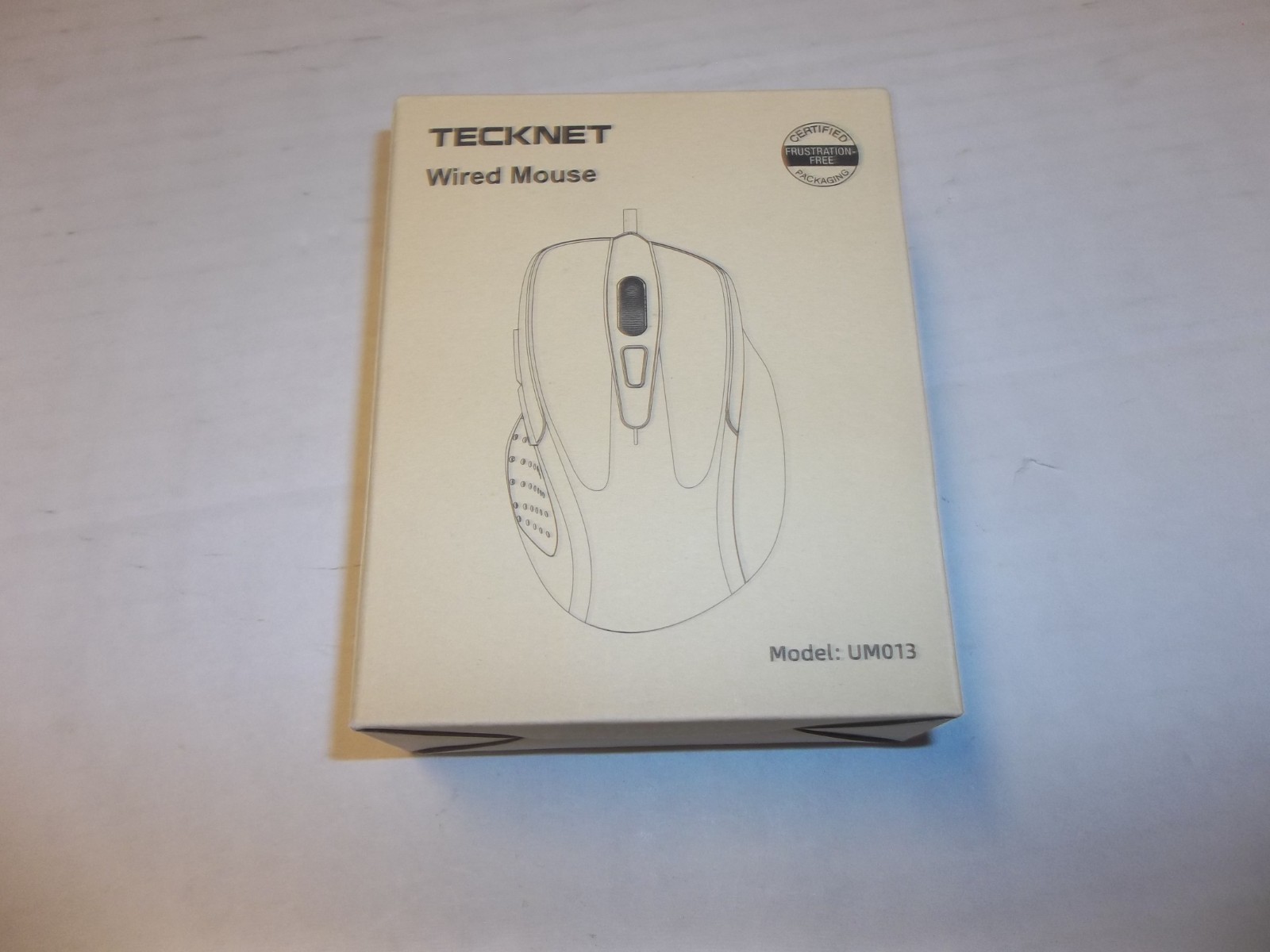 New Tecknet UM013 Wired Mouse Gray