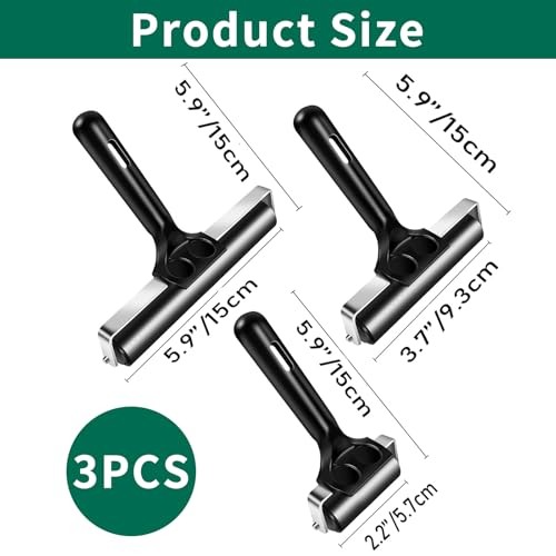 VinBee Soft Rubber Brayer Rollers 3 Pack Craft Printmaking Tool