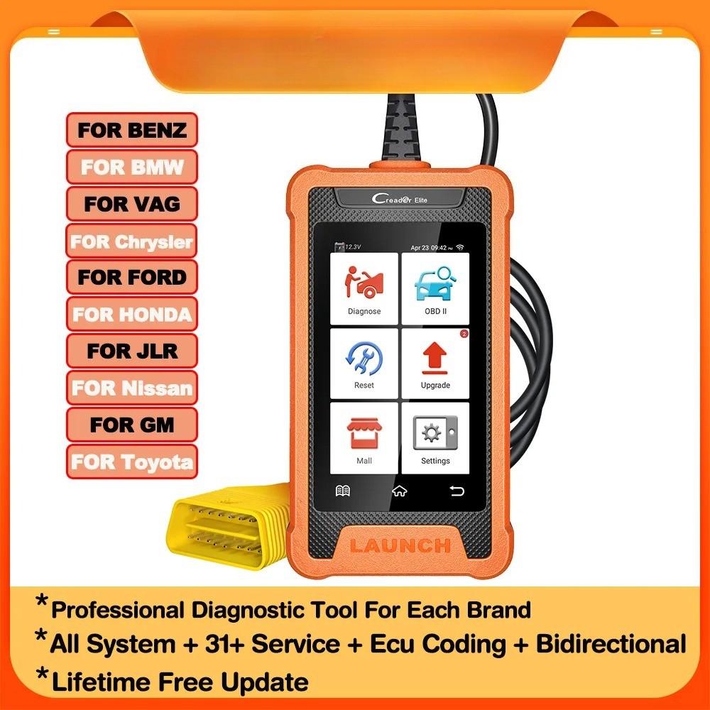 Car Diagnostic Tools Full System TPMS 31+ Reset Function Online Coding Scanner