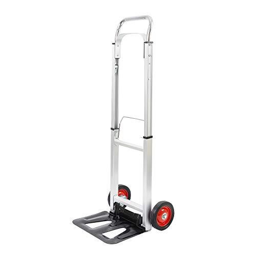 LEADALLWAY Aluminum Hand Truck with 6" Wheels 220 lb Capacity