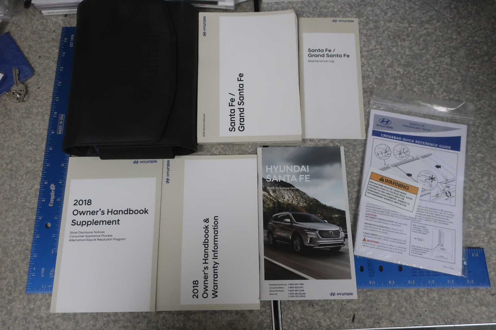 Hyundai Grand Santa Fe Owner's Manual 2018 Book Set 18 Free Shipping OM978