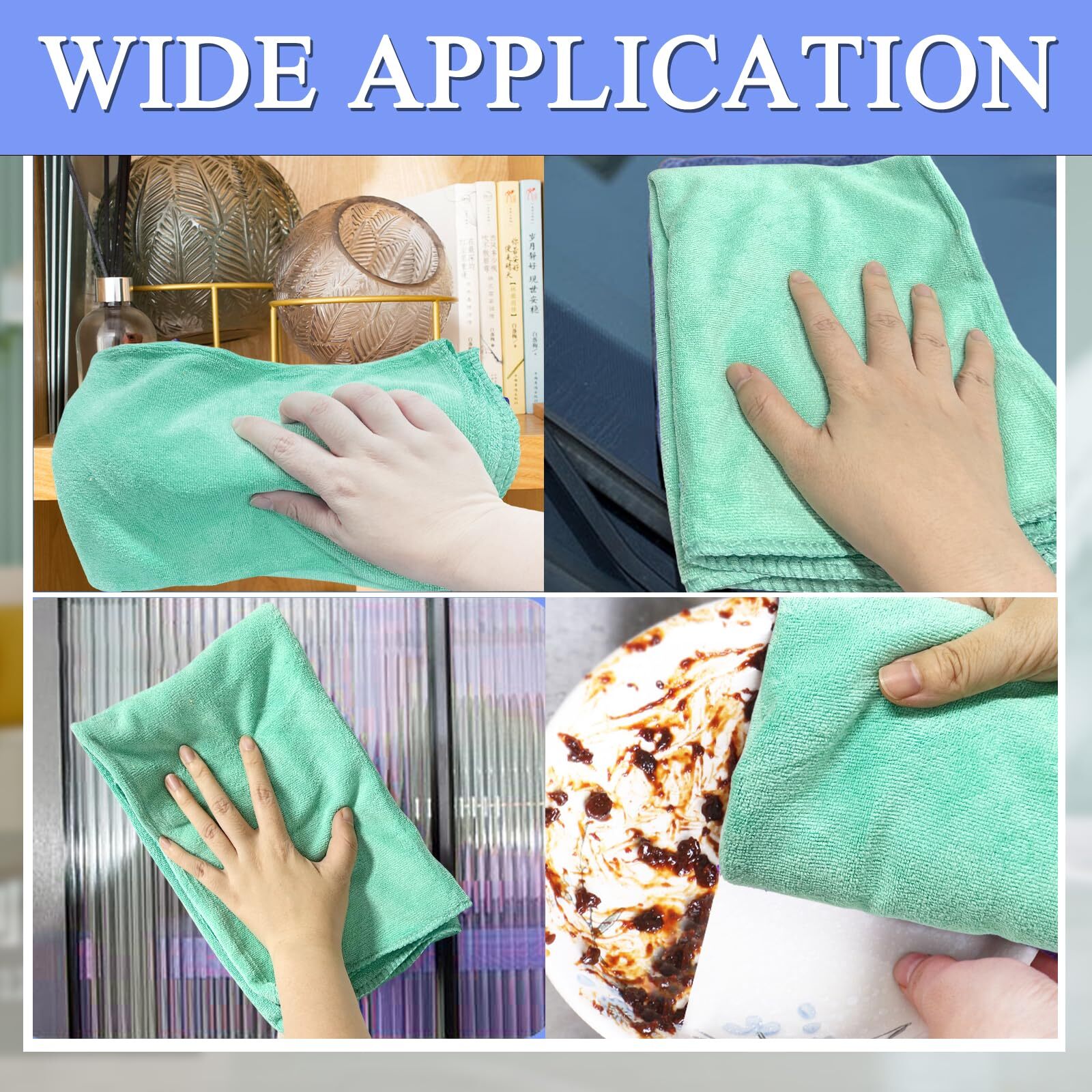 6 Pcs Extra Large Microfiber Cleaning Cloth 20" X 30" Washable Reusable Large Fl