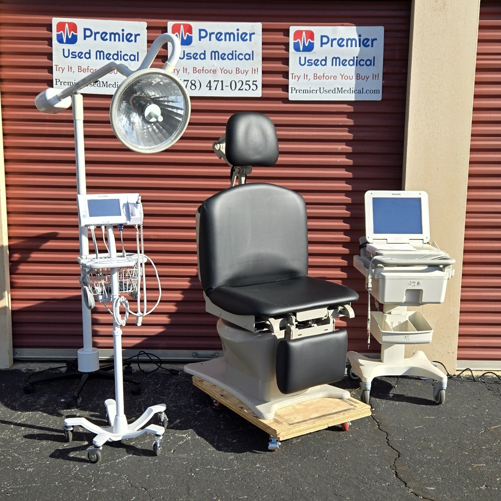 Medical Exam Chair Table Spa New White Upholstery Premier Used Medical Equipment