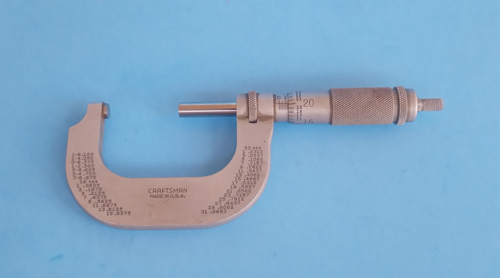 Vintage Craftsman  1-2" Range Outside Micrometer