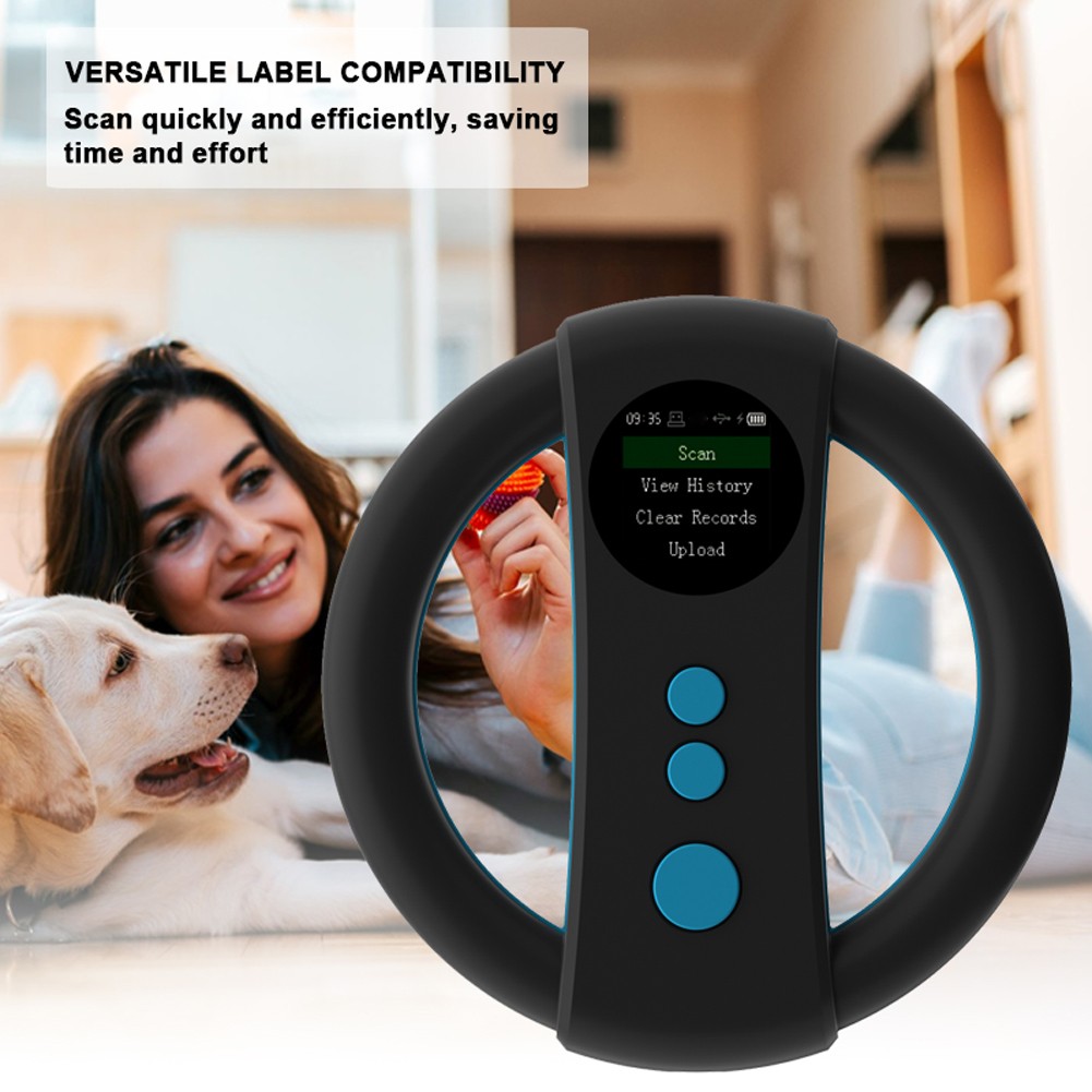 Handheld Animal Chip Scanner Portable Veterinary Reader 14inch LCD Rechargeable
