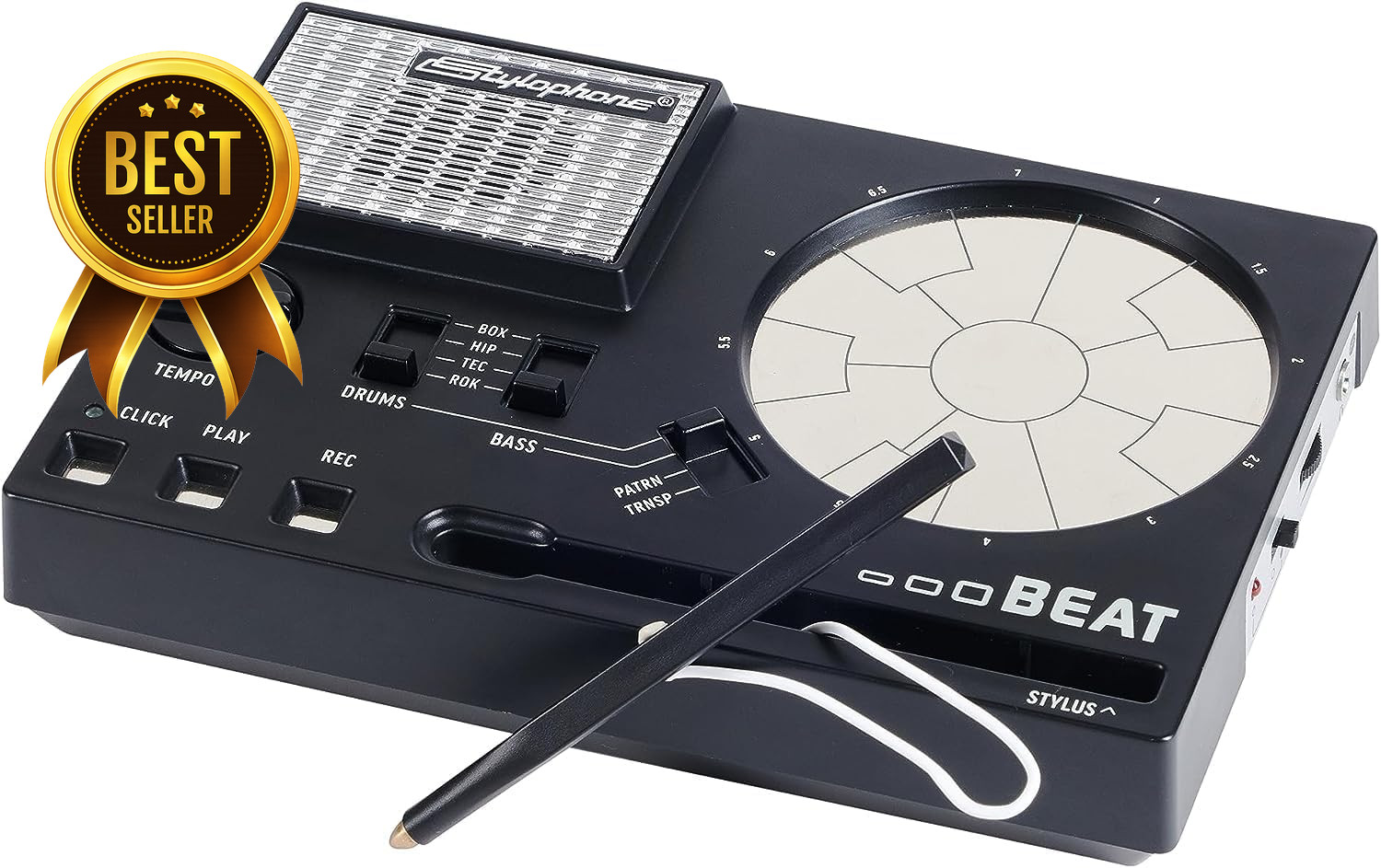 Mini Compact Stylus Drum Machine Beat Maker 4 Drum Kits 4 Bass Sounds Portable