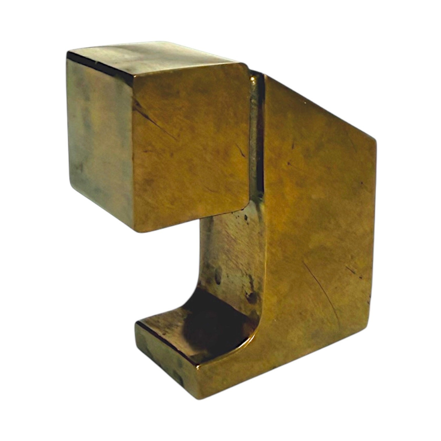 Vintage Jeweler Anvil Forming Stake Cast Brass Paperweight Unusual Solid