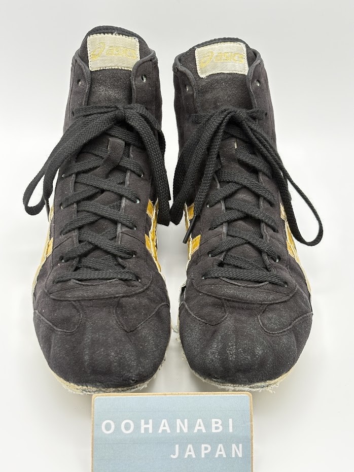 ASICS EX-EO Old model Wrestling Boxing shoes TWR900 US 8 26.0cm Black Gold USED