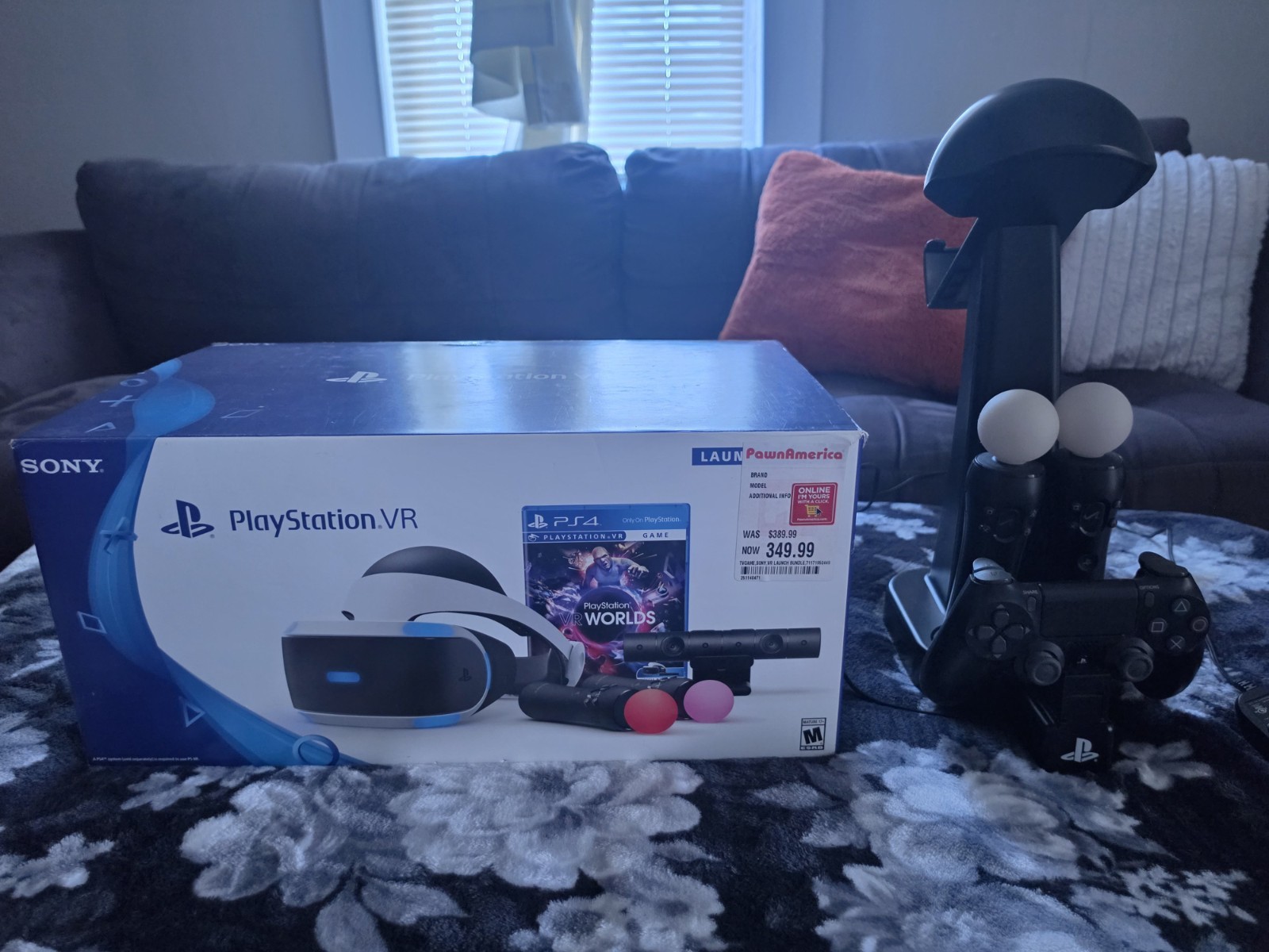 Sony PlayStation 4 PS4 PS VR Headset Bundle With Controllers Games Original Box