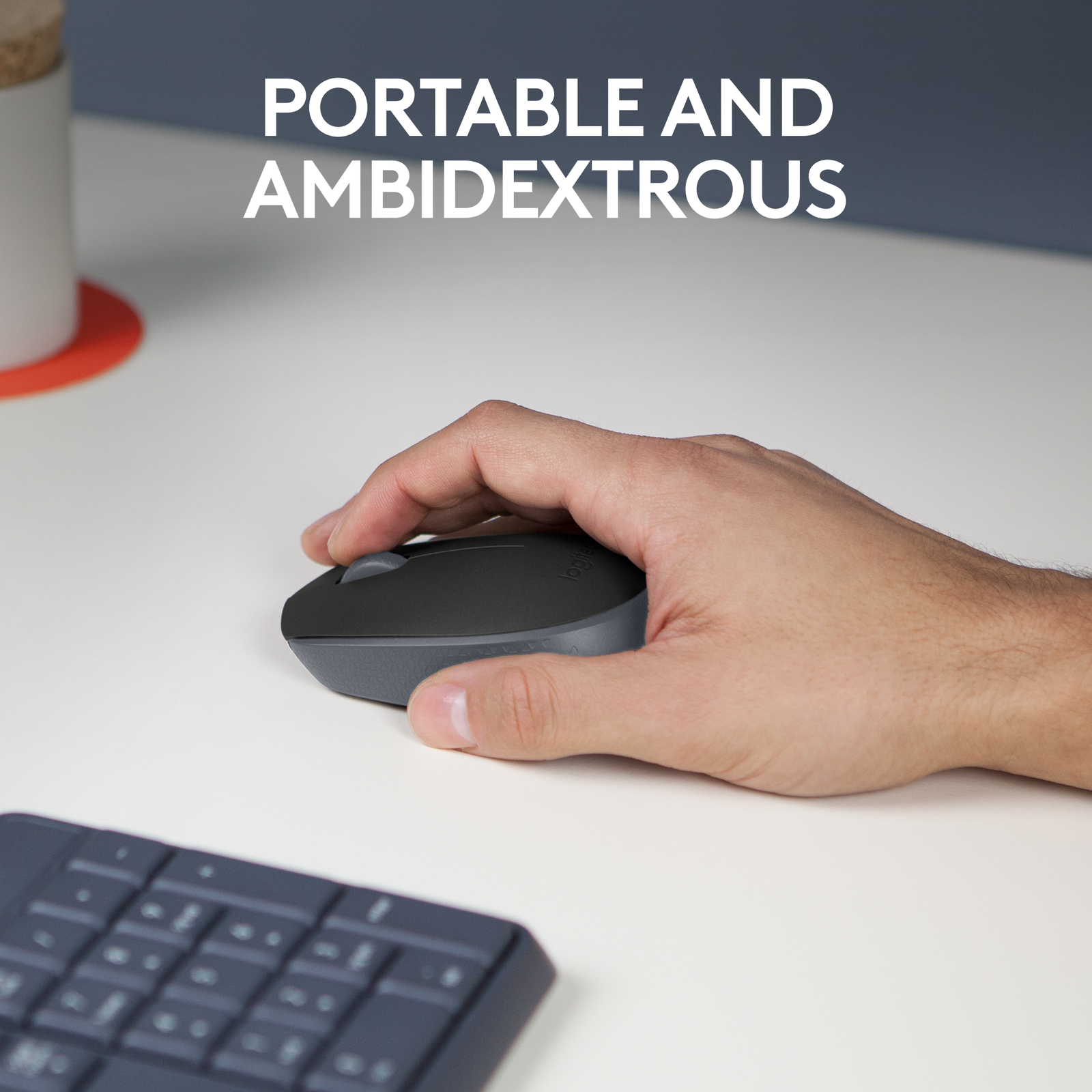 Logitech - M170 Wireless Compact Optical Ambidextrous Mouse - Black